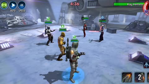 SWGOH - 3v3 - Bossk Bounty hunters vs Nightsisters