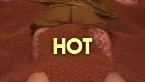 I Tried a Volcanic HOT Sand Bath to Lose Weight! #shorts