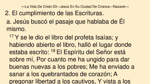 La Vida De Jesús 03—Jesús En Su Ciudad De Crianza—Nazaret