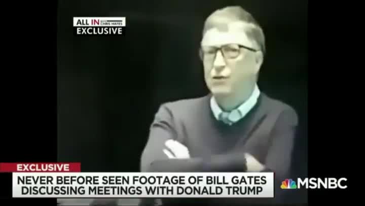 Never Before Seen Footage of Gates Discussing a Meeting with Trump About Vaccines