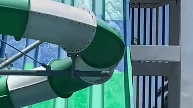 Sliding down fast at RIU water slide in Jamaica