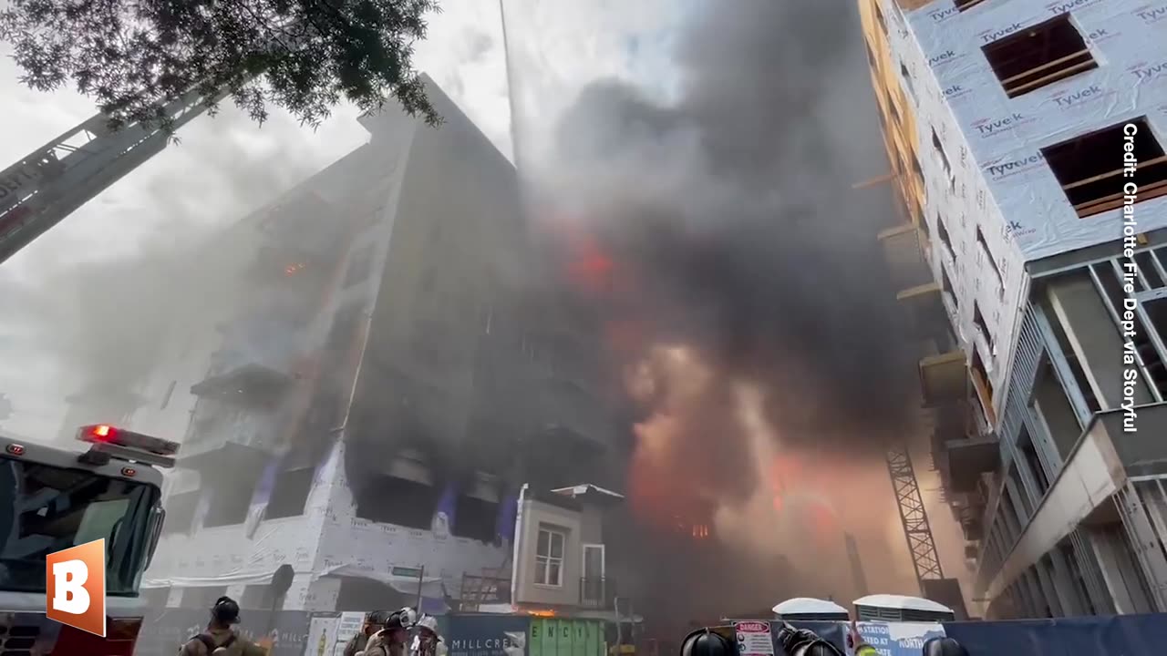 Sky-High Blaze Engulfs Construction Site in Charlotte, NC