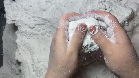 Over 350 White Gym Chalk Crumbling - Oddly Satisfying ASMR