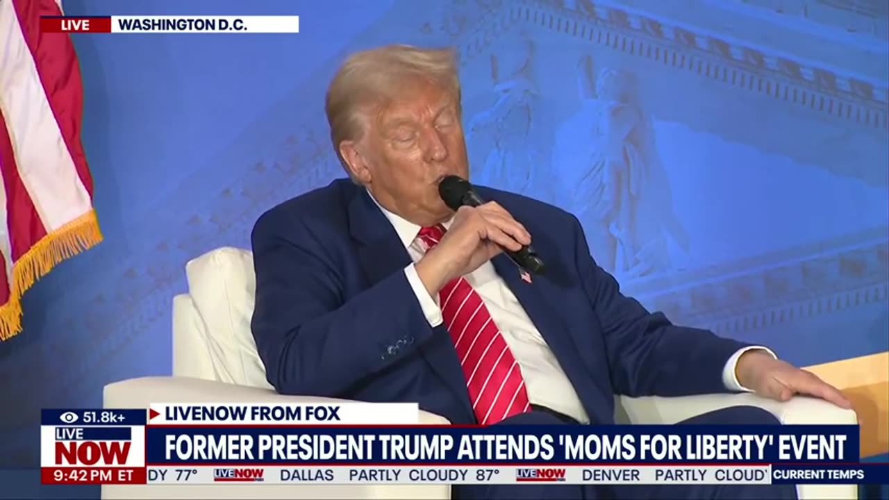 Trump speaks at Moms for Liberty Convention