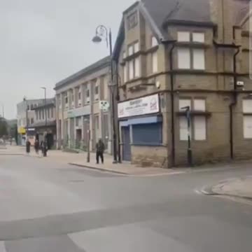 In Dewsbury today, a migrant spat at an old lady and a child so a man got out