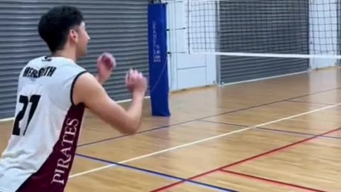 Men spiking over a women’s volleyball net! Did you know the net height is different? 🏐😂