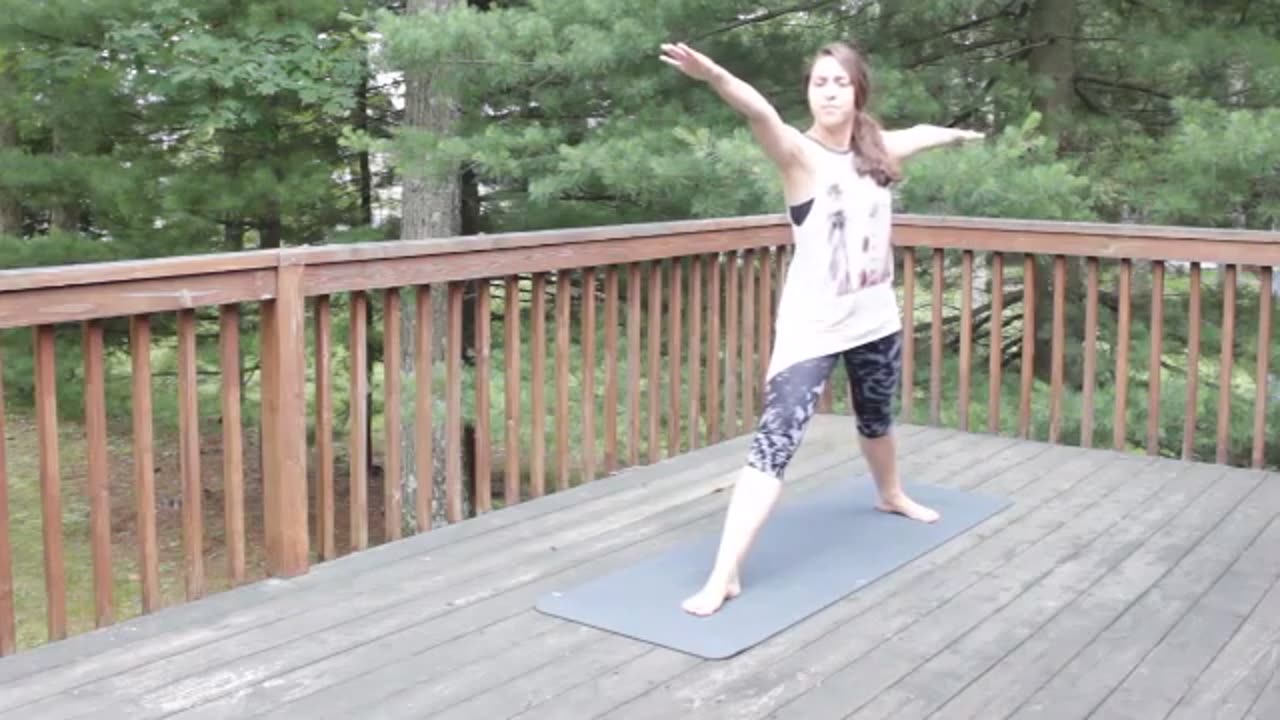 Flexibility - Morning Stretching at Friend's Home #3306.