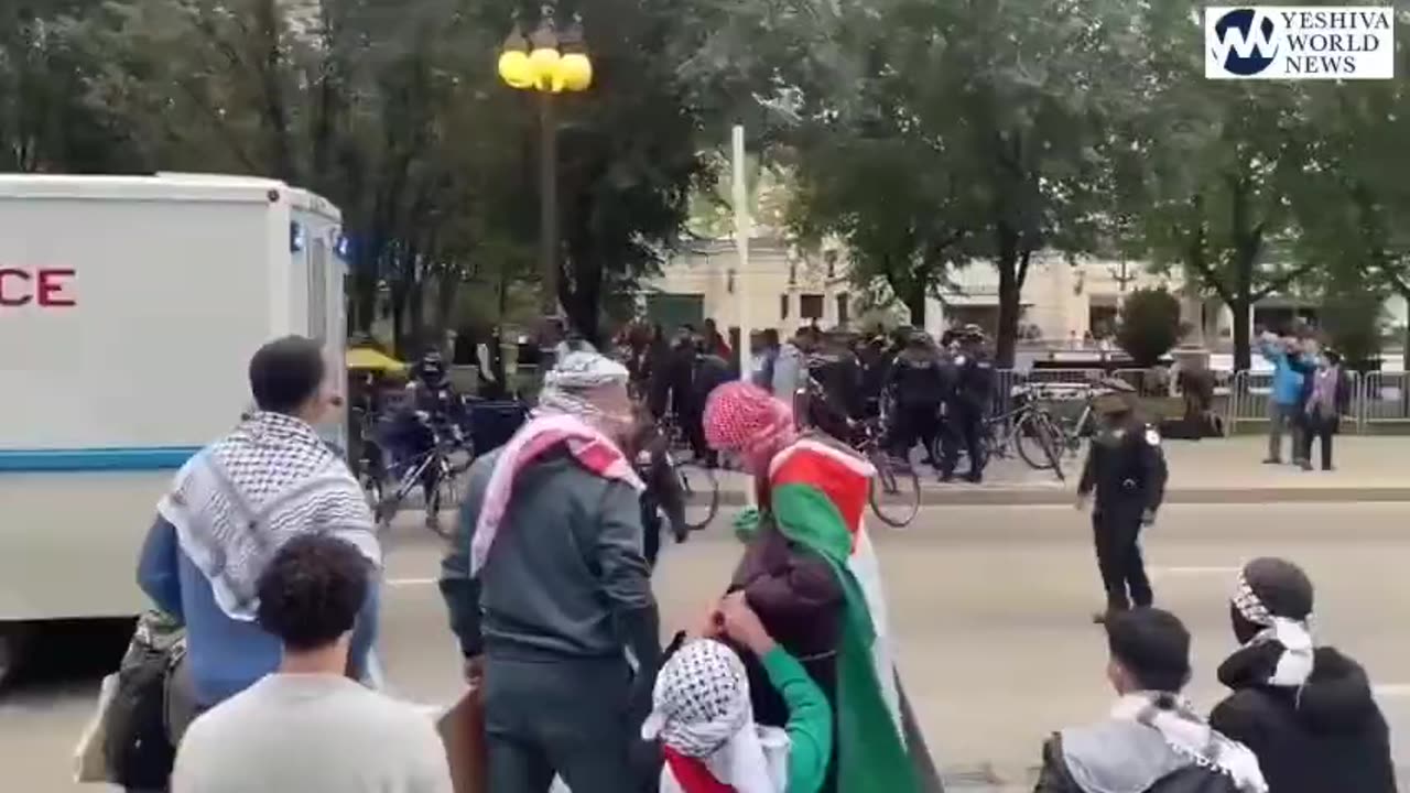 CHICAGO: Black Hebrew Israelites are fighting pro-Palestinian protesters in Chicago.