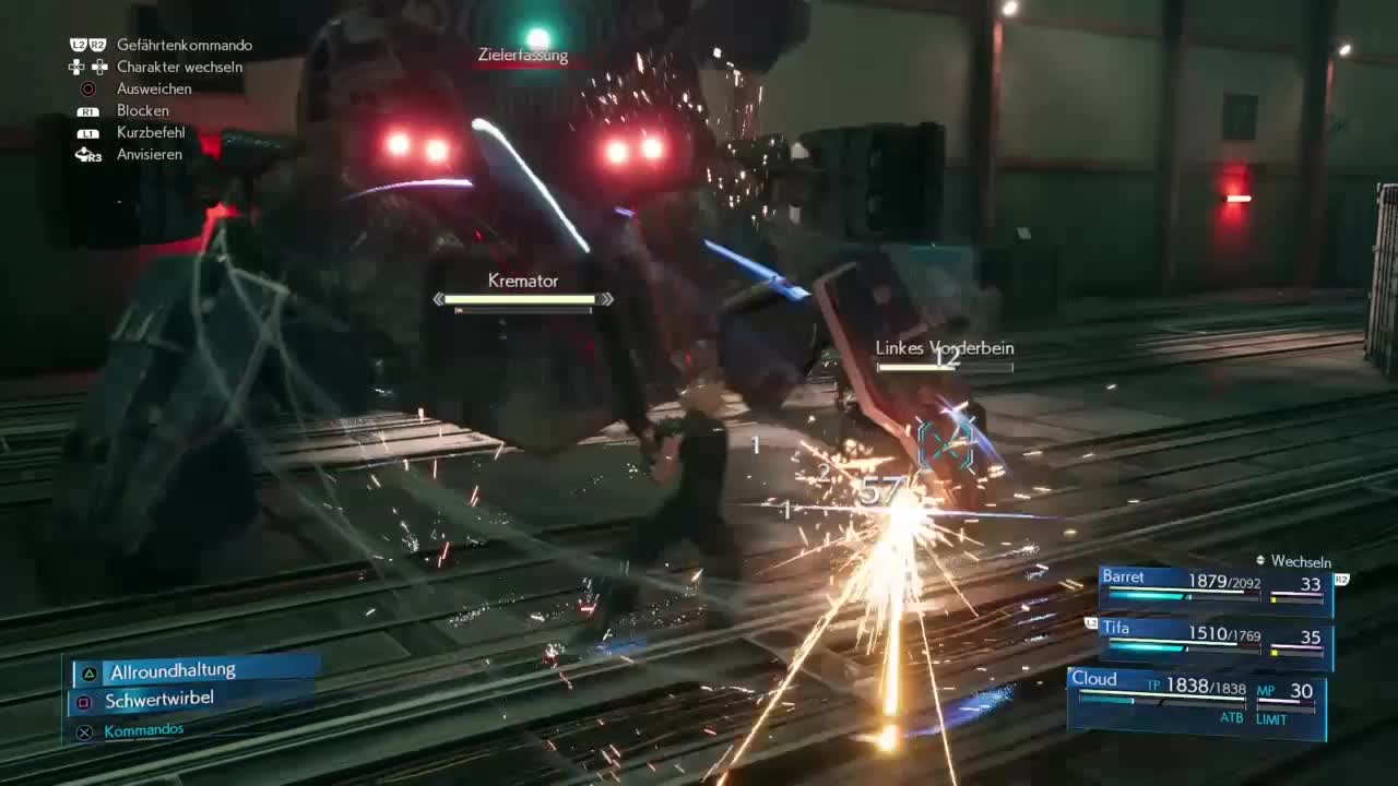 FINAL FANTASY VII (7) REMAKE #16 Ein Guter Kampf gegen den Lokomotiv Robo. PS4 GER Letsplay