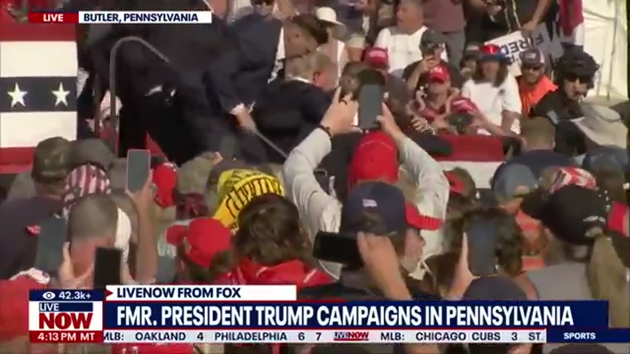 WATCH: Trump takes cover at rally, rushed off stage | LiveNOW from FOX