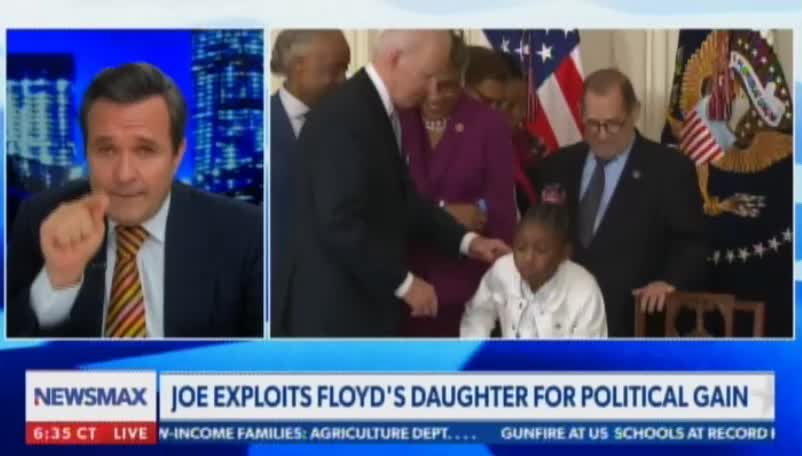 SICK. Joe Biden Creeps on George Floyd's Daughter After Texas School Shooting -- Rubs Her Cheeks