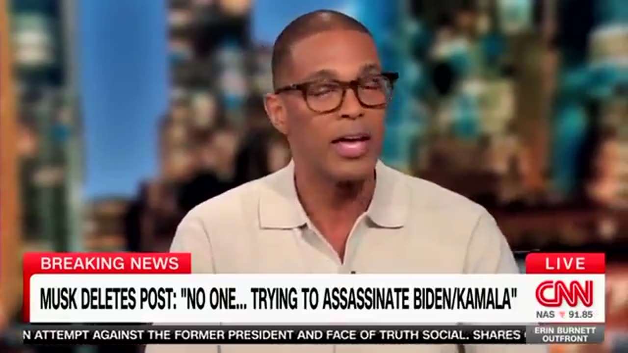 Don Lemon is melting down on CNN and blaming Trump for people wanting to K*LL HIM