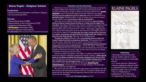 Occult Science 2.0 - Elaine Pagels & Gnostic Theology