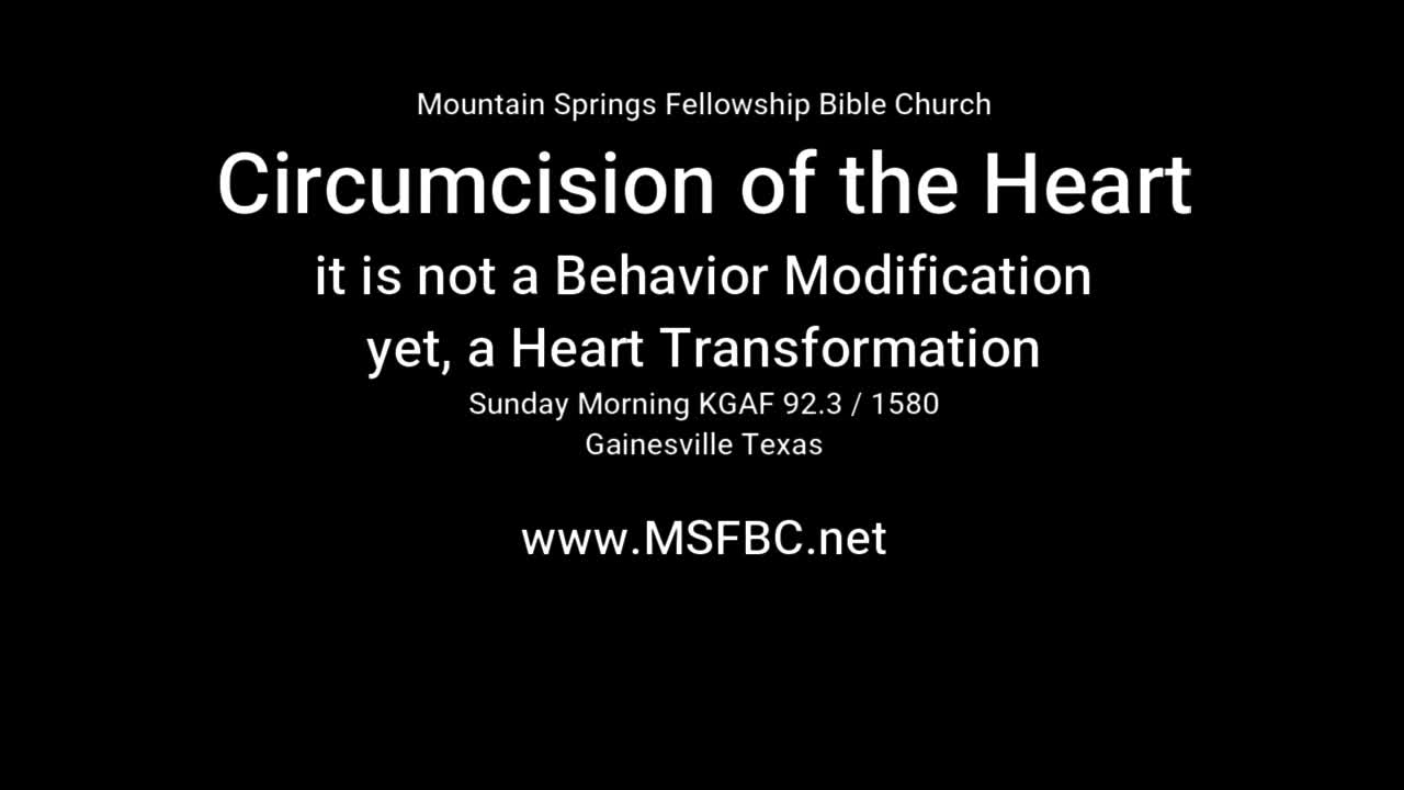 Circumcission of the Heart