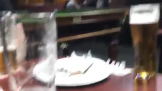 Upset Girlfriend Throws Pint on Boyfriend