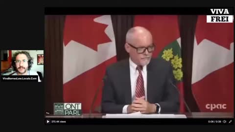 Ontario's Chief Medical Officer Admits Covid "Vaccine" is a THERAPEUTIC! Viva Clip