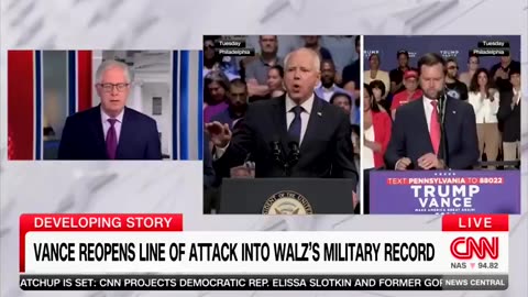 CNN: It's "ABSOLUTELY FALSE" that Tim Walz ever "carried" weapons on the battlefield