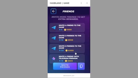 new mining mini app bot telegram hasbiland