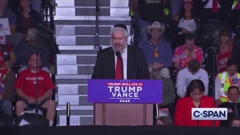 Chabad Rabbi at a Trump Rally