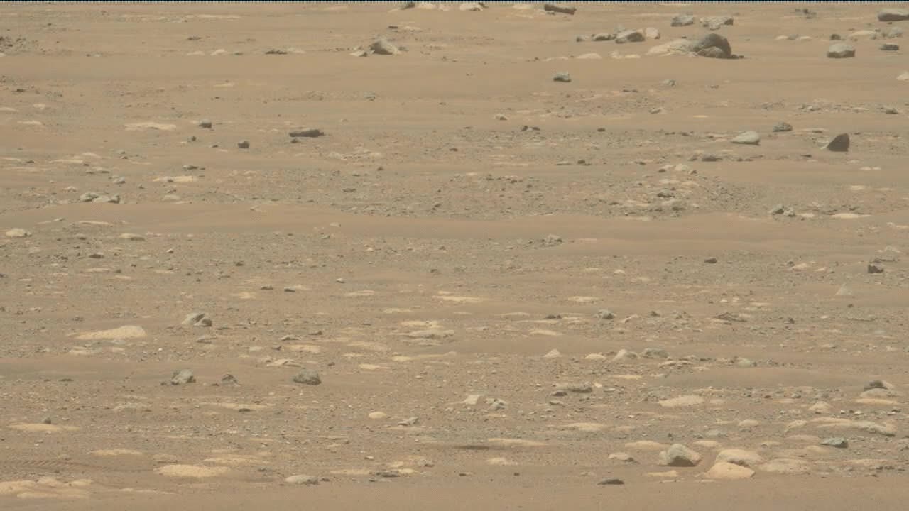 Mastcam-Z Video of Ingenuity Taking Off and Landing