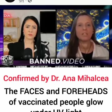 The FACES & FOREHEADS of Vaccinated people glow under UV light