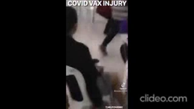 JAB ADVERSE REACTION: LADY DROPS TO THE FLOOR