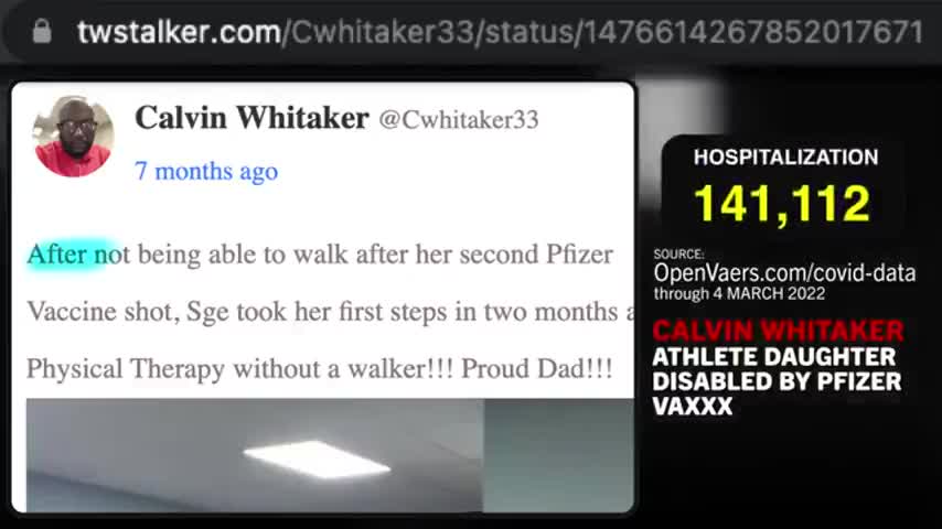 TEENAGE GIRL UNABLE TO WALK FOR 2-MONTHS AFTER PFIZER POISON INJECTIONS