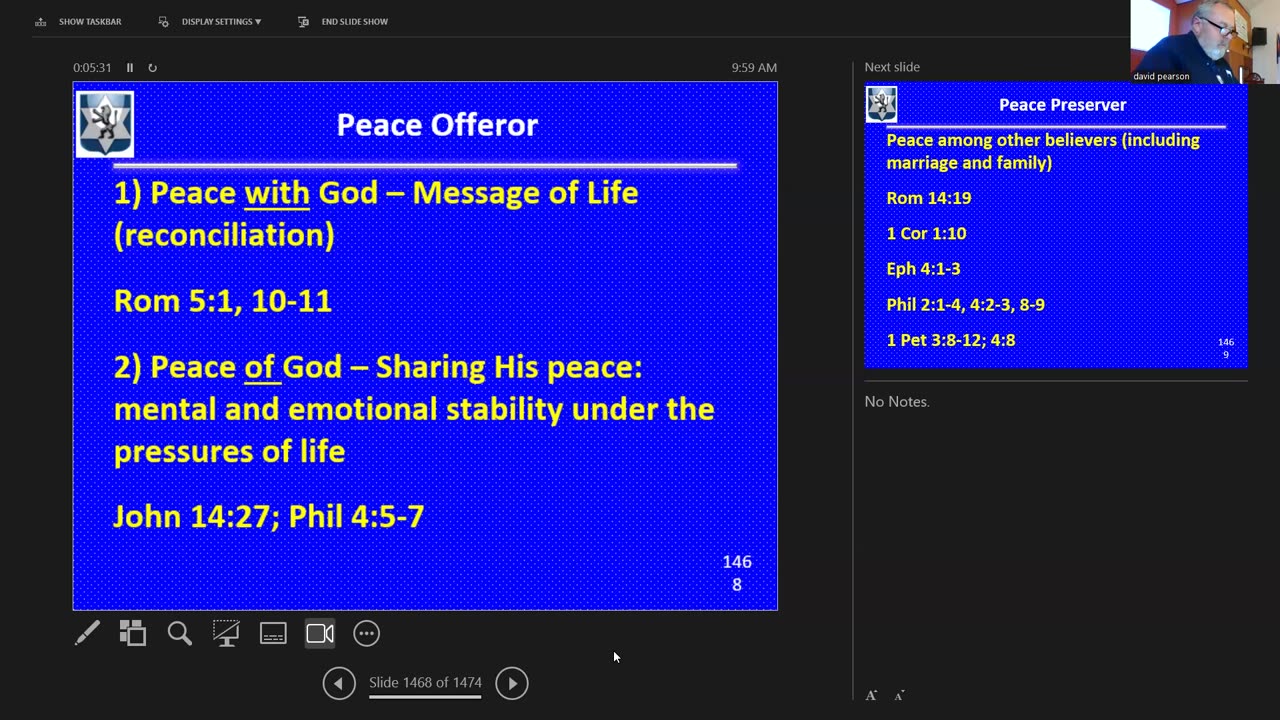 Sunday October 13, 2024 Life of the Messiah 153: Blessed are the Peacemakers (3)