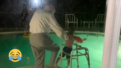 Grandpa pushed me