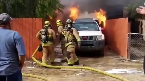 Man runs into burning home to save his dog