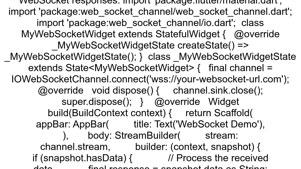 Dart Wait for WebSocket reponse