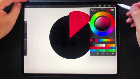 The Drawing Method Of Color Fan Shape