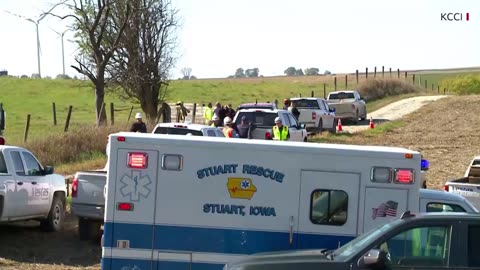 Fire destroys Iowa wind turbine after emergency workers fail to reach top