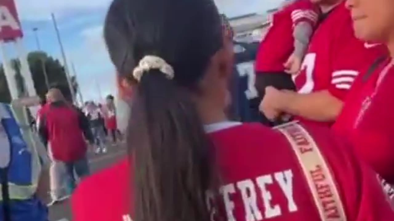 Woman denied entry into the San Francisco 49ers game because they were wearing a MAGA hat.