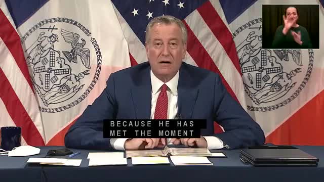 Mayor Bill de Blasio Holds Press Briefing To Address Omicron Surge