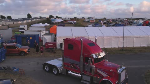 American Truck Arriving At Porthcawl Truck Show