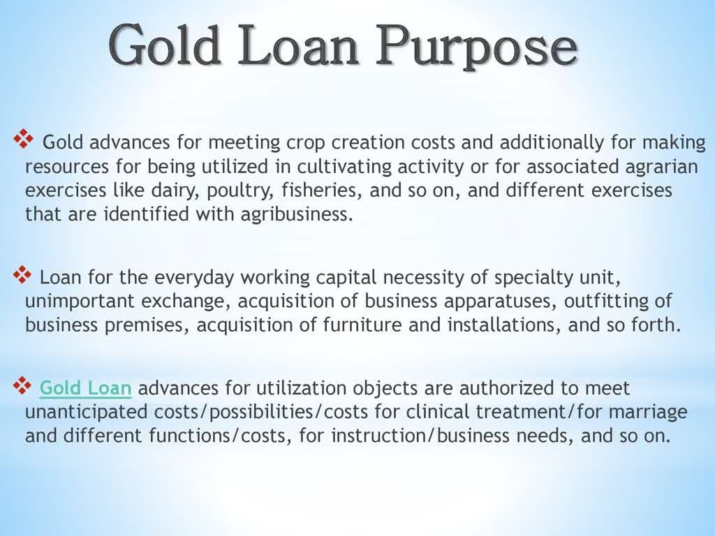 Gold Loan Details