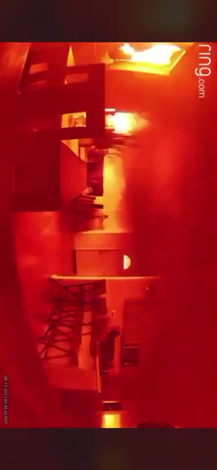 Caldor Fire: Ring door cam catching the fire burn inside a house live