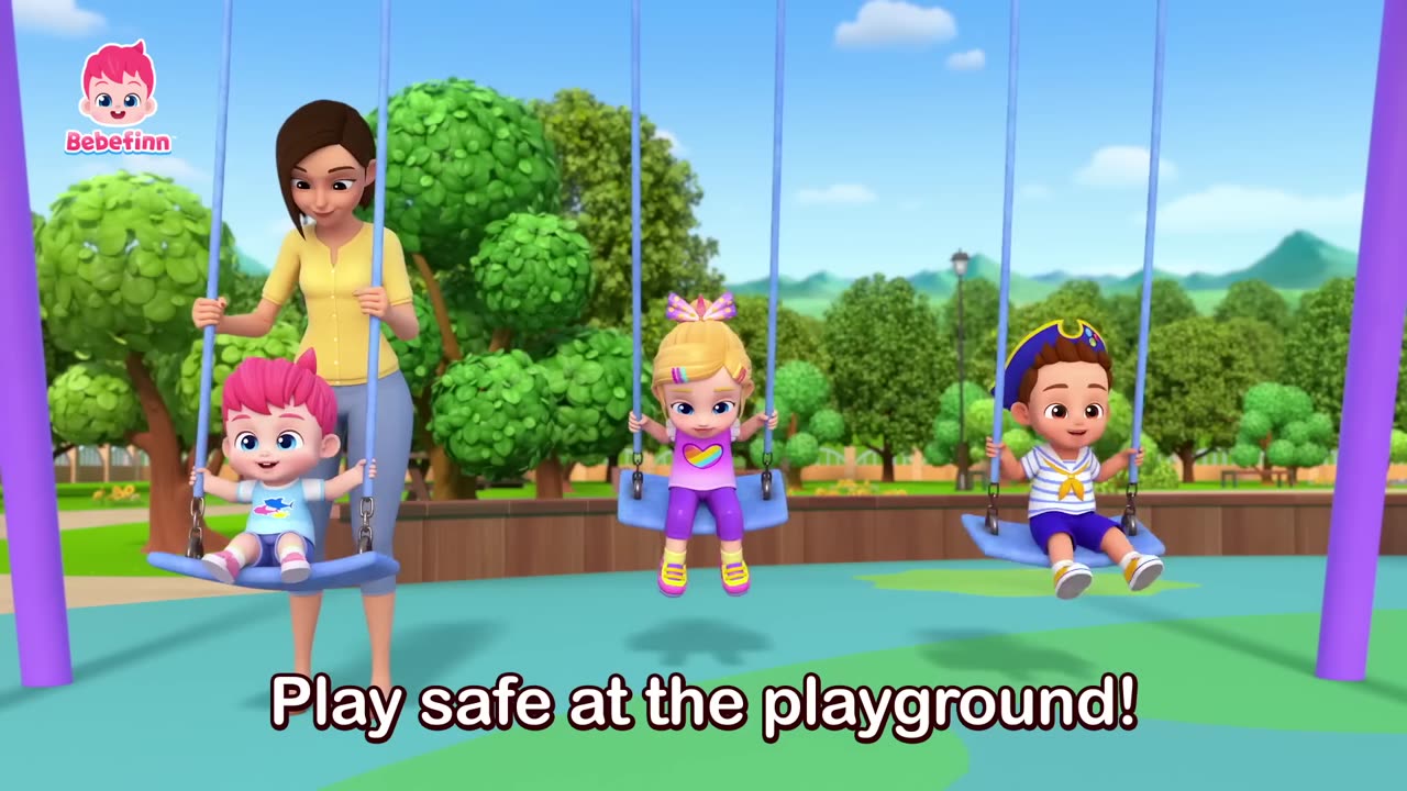 Ouch! Playground Safety Song | EP117 | Bebefinn Nursery Rhymes for Kids