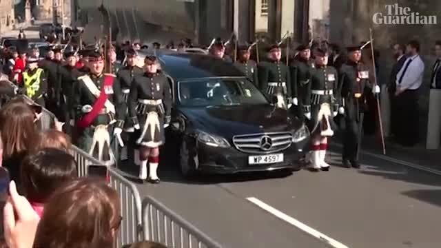 Royal family walk behind Queen's coffin in Edinburgh procession