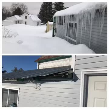 Snow removal from roof