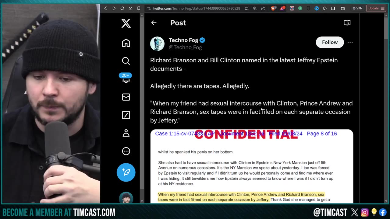 Alleged: TAPES OF BILL CLINTON Abusing Girls Exist Says NEW Epstein Docs, Trump ALSO Accused