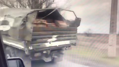 Ukrainians in captured Russian truck