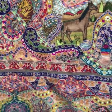 Kalamkar shawl , pure pashmina shawls , fine hand embroidery shawl