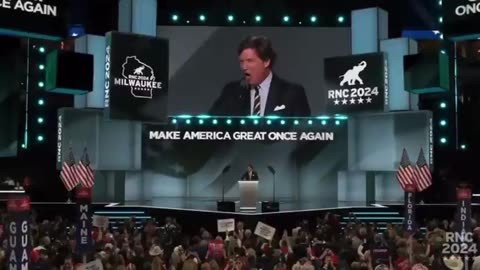 Crowd Goes Wild For Tucker Carlson's RNC Speech