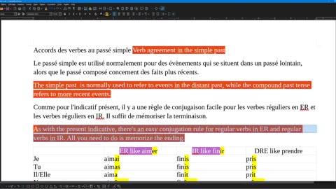 French 36 simple past (passé simple)