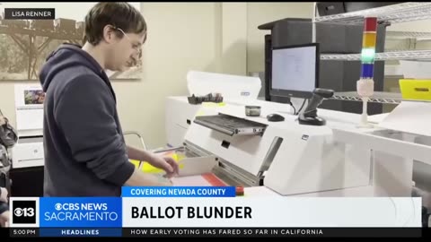 Attempted Steal? A ballot printing error in Nevada County - of course...