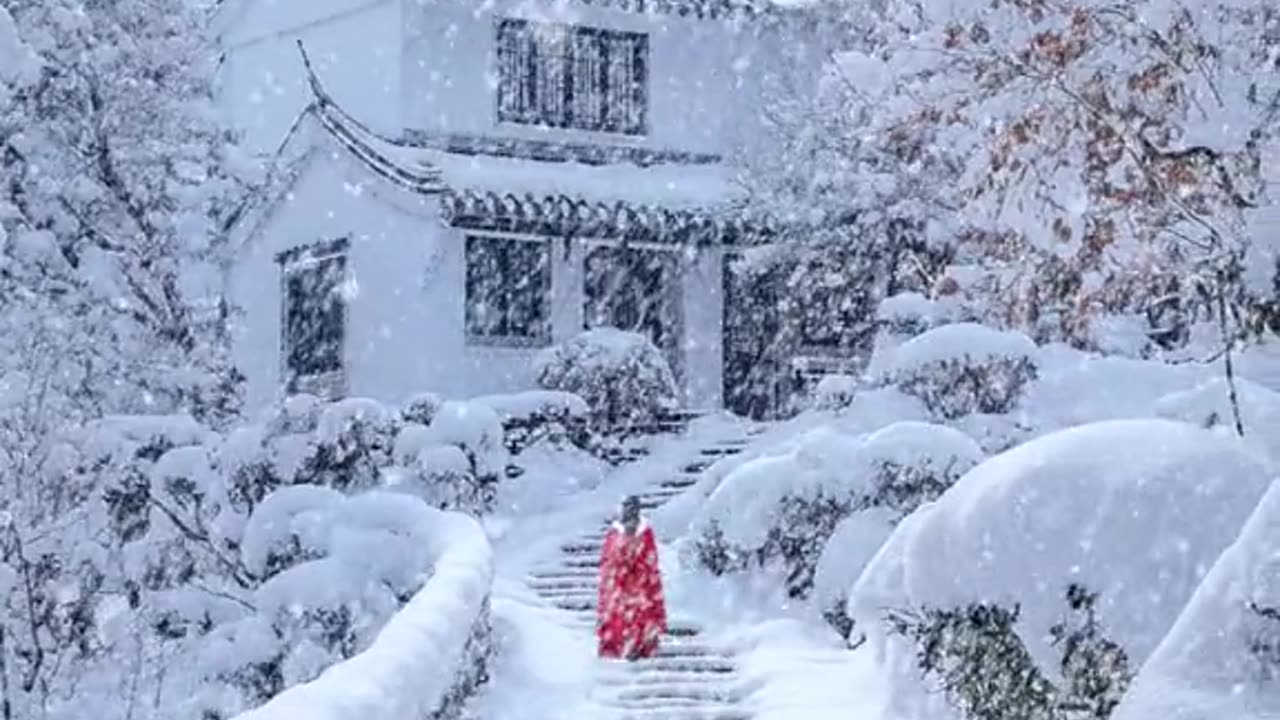 If he were to be drenched in snow together,