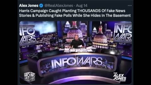 Alex Jones (X) : Kamala Kampaign Flooding Internet With Fake News And Polls