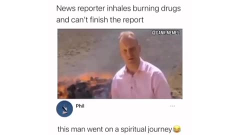 News Reporter Gets High From Fire On Live!